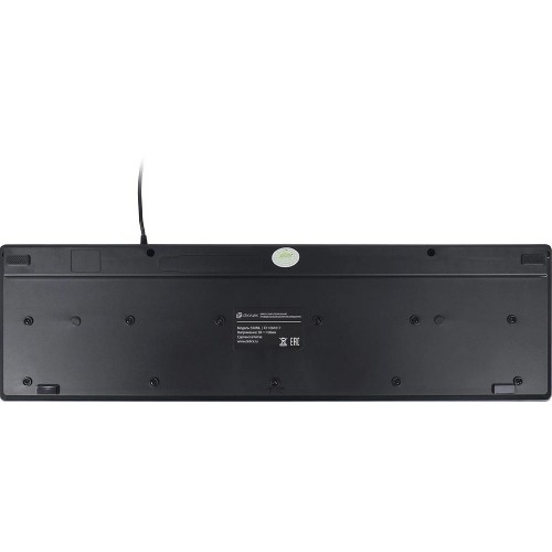Клавиатура Оклик 550ML черная USB Slim с мультимедиа и LED подсветкой - 1.5м кабель (1061617)