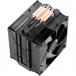 Кулер для процессора/ CPU Cooler Ocypus Iota A40 BK Dual Fan (220W, 4-pin PWM, LED temp., 156.7mm, Al/Cu, 4x6mm, 2x120mm, 77CFM, 29dBA, 2000RPM, S: 1851/1700/1200/115X, AM5/AM4, black)