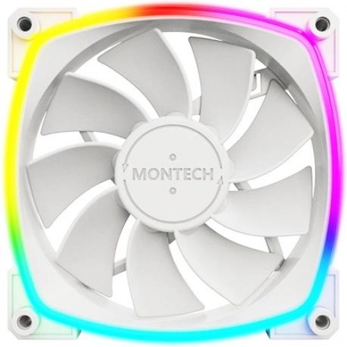 Вентилятор Montech RX120 Reverse ARGB 120 мм - Белый 4-pin, 27 дБ для Корпуса