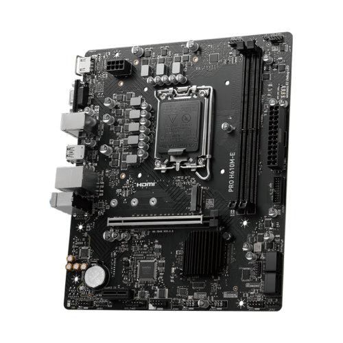 Материнская плата/ MB MSI INTEL H610 s1700, 2xDDR5(96GB), D-SUB/HDMI 1.4, 1xPCIe 4.0x16, 1xPCIe 3.0, 1xLAN, 4xSATA 6Gb/s, 1xM.2, 2xUSB 3.2, 4xUSB 2.0, 1xPS/2, mATX MSI