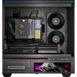 Кулер для процессора/ CPU Cooler Thermalright Royal Knight 120 Digital Black (4-pin PWM, LED temp., 162mm, Ni/Cu, 6x6mm, 2x120mm, 80.45CFM/56.36CFM, 29.4dBA/28.4dBA, 2150RPM/1900RPM, S: 1200, 1700, 1851, 115X, 2011, 2066, AM4, AM5, black)