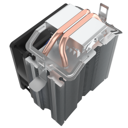 Кулер для процессора/ CPU Cooler PCCooler S93 V2 (100W, 3-pin, 125mm, Al/Cu, 2x6mm, 1x92mm, 48CFM, 22dBA, 2200RPM, S: 1700/1200/115X, AM5/AM4, silver, black)