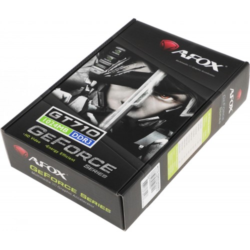Видеокарта Afox PCI-E AF710-1024D3L5 с NVIDIA GeForce GT 710, 1ГБ GDDR3, DVI, HDMI и CRT - идеальное решение для бюджетных ПК