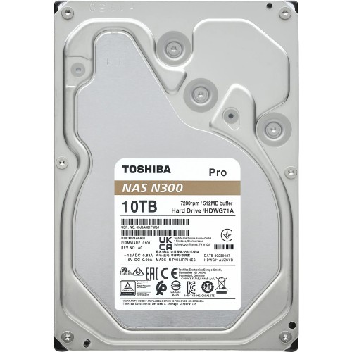 Жесткий диск Toshiba N300 NAS PRO 10TB SATA3 7200RPM - Замена WD103KFBX и ST10000VN0008