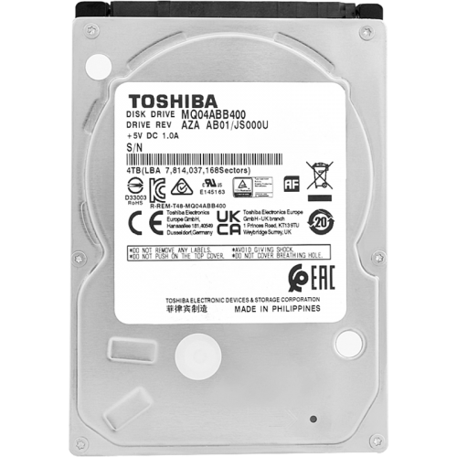 Жесткий диск Toshiba 4TB 2.5 SATA 6.0 Gbit/s 5400 rpm с 128Mb кешем - надежное решение для хранения данных