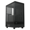 Корпус без блока питания/ Case HSPD F510, Panoramic Mid Tower, Black, TG, 0.5 SPCC, no fans ATX, mATX, mITX 180/280/160mm 1x2.5", 1x3.5", 7xPCI 1xUSB-A 3.0, 1xUSB-A 1.0 356x218x467mm HSPD