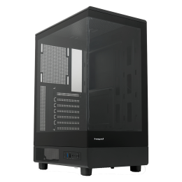 Корпус без блока питания/ Case HSPD F510, Panoramic Mid Tower, Black, TG, 0.5 SPCC, no fans ATX, mATX, mITX 180/280/160mm 1x2.5", 1x3.5", 7xPCI 1xUSB-A 3.0, 1xUSB-A 1.0 356x218x467mm