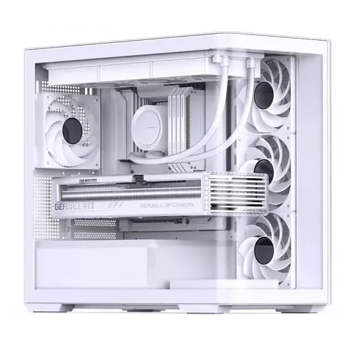 Корпус JONSBO D300 Mini-Tower без блока питания – стильный белый кейс для mATX и mITX с USB-A 3.2 и USB-C 3.2