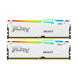 Память оперативная/ Kingston 32GB 6000MT/s DDR5 CL36 DIMM (Kit of 2) FURY Beast White RGB EXPO