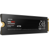 Твердотельный накопитель/ Samsung SSD 990 PRO, 4000GB, M.2(22x80mm), NVMe 2.0, PCIe 4.0 x4, V-NAND TLC, R/W 7450/6900MB/s, IOPs 1 400 000/1 550 000, DRAM buffer 4096MB, TBW 2400, DWPD 0.33, with Heatsink (12 мес.) Samsung Electronics
