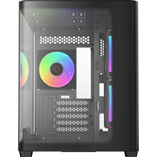 Корпус ПК Ocypus Iota C50 Curve BK ARGB - Mini-Tower с 3x120mm ARGB, USB-A 3.0 и USB-C для mATX и mITX