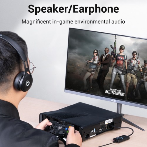 Внешняя звуковая карта Vention USB c регулятором громкости Черная Vention