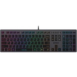 Клавиатура A4Tech FX60H серый USB slim LED (FX60H GREY/NEON) кабель 1.5м