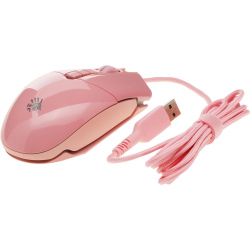 Мышь A4Tech Bloody P91s Розовая - Оптическая 8000dpi, USB, 8 кнопок (P91S PINK ACTIVATED)