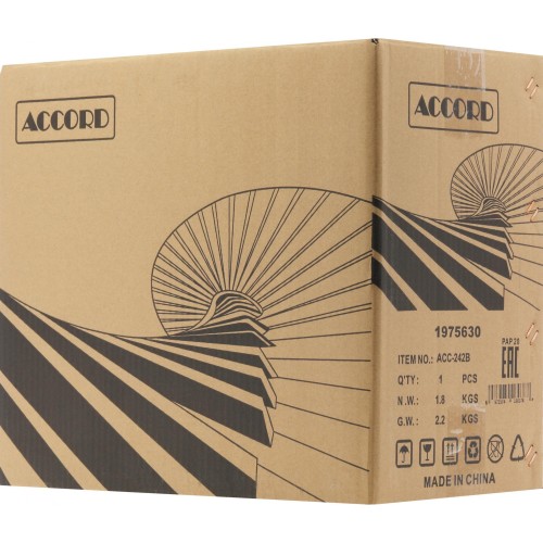 Корпус Accord Entry ACC-242B черный mATX с 2xUSB2.0 и аудиоразъемом - идеальное решение для вашего ПК