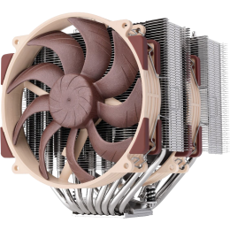 Кулер для процессора/ CPU Cooler Noctua NH-D15 G2 (228W, 4-pin PWM, 168mm, Al/Cu, 8x6mm, 2x140mm, 91.5CFM, 24.8dBA, 1500RPM, S: 1851/1700/1200/115X, AM5/AM4, Beige/Brown)