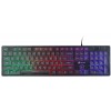 Клавиатура Оклик 550ML черная USB Slim с мультимедиа и LED подсветкой - 1.5м кабель (1061617)
