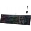 Клавиатура A4Tech FX60H USB Slim с LED подсветкой, серый цвет, 1.5м кабель - идеальный выбор для комфортной работы