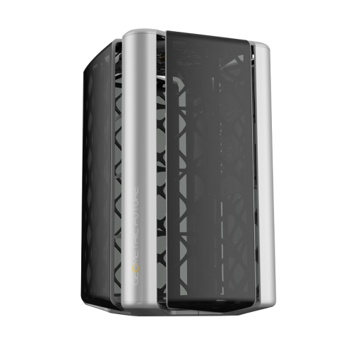 Корпус ПК без блока питания/ Case Geometric Future Model 2 The Ark, Mini-Tower, TG, no fans, 3xUSB-A 3.0, 1xUSB 3.2 Type-C, mATX, mITX Gray Geometric Future