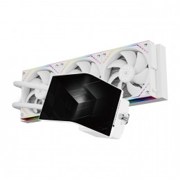 Система жидкостного охлаждения/ Water Cooling System Thermalright Levita Vision 360 (360mm, LED, White, ARGB/ Fans: 3x120mm, 68.9CFM, 28.2dBA, 2000RPM/ Pump height 98mm, 3000RPM, Rad thickness 27mm/ S: 1700, 1200, 1851, 115X, 2011, 2066, AM5, AM4)