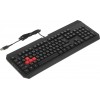 Клавиатура A4Tech Q100 USB для геймеров с LED подсветкой и кабелем 1.8м - Черная