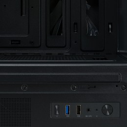 Корпус без блока питания/ Case HSPD F510, Panoramic Mid Tower, Black, TG, 0.5 SPCC, no fans ATX, mATX, mITX 180/280/160mm 1x2.5", 1x3.5", 7xPCI 1xUSB-A 3.0, 1xUSB-A 1.0 356x218x467mm