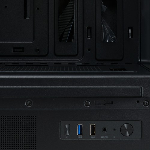 Корпус без блока питания/ Case HSPD F510, Panoramic Mid Tower, Black, TG, 0.5 SPCC, no fans ATX, mATX, mITX 180/280/160mm 1x2.5", 1x3.5", 7xPCI 1xUSB-A 3.0, 1xUSB-A 1.0 356x218x467mm HSPD