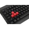 Клавиатура A4Tech Q100 USB для геймеров с LED подсветкой и кабелем 1.8м - Черная