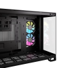 Корпус без блока питания/ Case Corsair iCUE LINK 2500X RGB, Midi-Tower, TG, 2x120mm RGB, 2xUSB-A 3.2, 1xUSB 3.2 Type-C, mATX, mITX Black Corsair