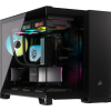 Корпус без блока питания/ Case Corsair iCUE LINK 2500X RGB, Midi-Tower, TG, 2x120mm RGB, 2xUSB-A 3.2, 1xUSB 3.2 Type-C, mATX, mITX Black Corsair