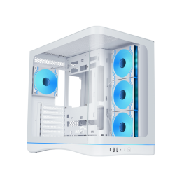 Корпус ПК без блока питания/ Case SAMA V62S White, Midi-Tower, TG, 4x120mm ARGB, 2xUSB 3.0 + 1xUSB 3.2 Type-C, ATX, mATX, mITX White
