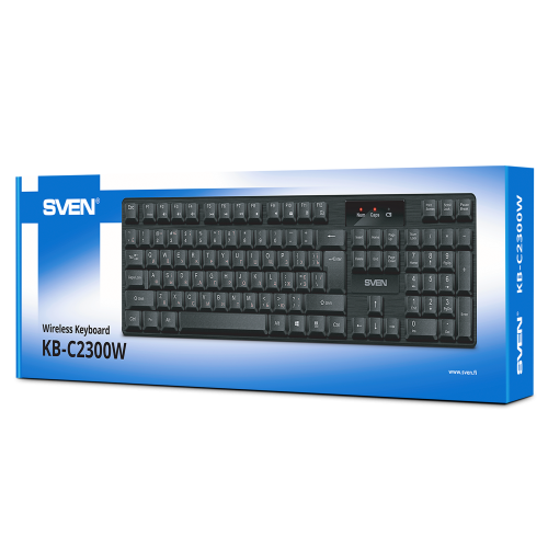 Беспроводная клавиатура SVEN KB-C2300W (2,4 GHz, 104кл.) Sven
