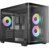 Корпус ПК Ocypus Iota C50 Curve BK ARGB - Mini-Tower с 3x120mm ARGB, USB-A 3.0 и USB-C для mATX и mITX