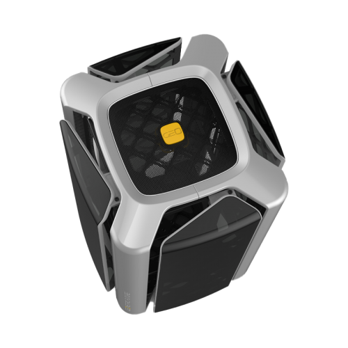 Корпус ПК без блока питания/ Case Geometric Future Model 2 The Ark, Mini-Tower, TG, no fans, 3xUSB-A 3.0, 1xUSB 3.2 Type-C, mATX, mITX Gray Geometric Future