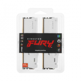 Память оперативная/ Kingston 32GB 6000MT/s DDR5 CL36 DIMM (Kit of 2) FURY Beast White RGB EXPO