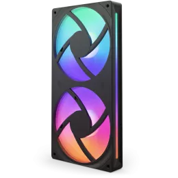 Кулер для корпуса ПК/ Case Cooler NZXT F240 RGB Core (120x120x25mm, 4-pin PWM, RGB, 75.12CFM, 30dBA, 2400RPM, Black, Single-Frame RGB Fan Unit)
