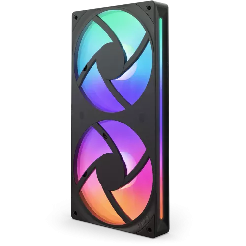 Кулер для корпуса ПК/ Case Cooler NZXT F240 RGB Core (120x120x25mm, 4-pin PWM, RGB, 75.12CFM, 30dBA, 2400RPM, Black, Single-Frame RGB Fan Unit) NZXT