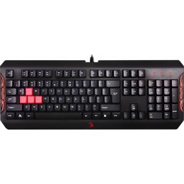 Клавиатура A4Tech Q100 черный USB for gamer LED (Q100 USB) кабель 1.8м