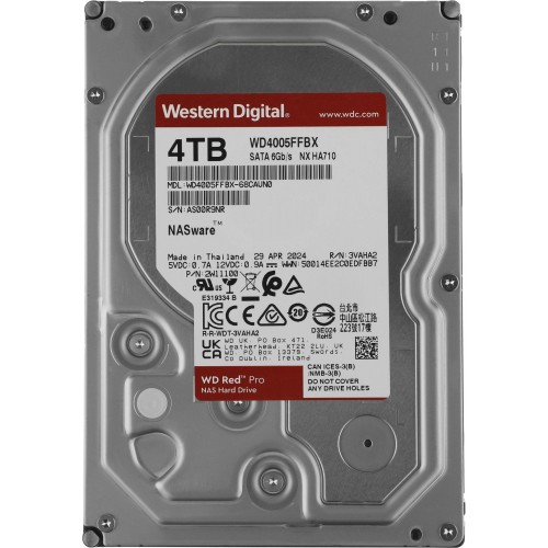 Жесткий диск WD Red Pro 4TB SATA-III 7200rpm для NAS - WD4005FFBX с 256Mb кеш-памятью