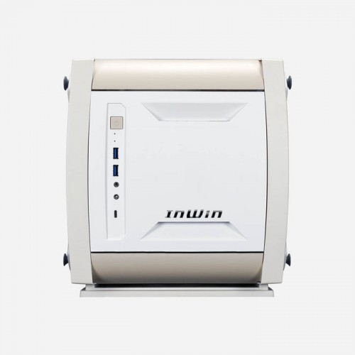 Корпус без блока питания/ Case InWin Explorer, Mini-Tower, TG, 3x120mm ARGB, 2xUSB-A 3.0 + 1xUSB-C 3.2, mITX Bone White In-Win
