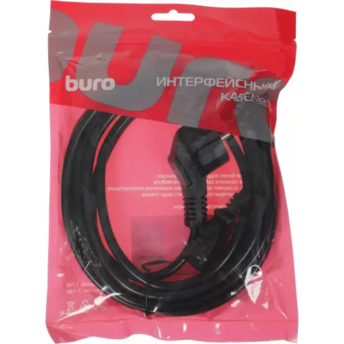 Кабель Buro BU-PCAB-3M-16A IEC C13 Евровилка 3м