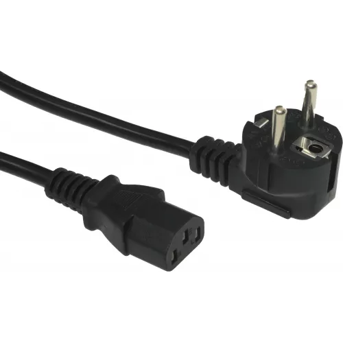 Кабель KingPrice KP-PC-Euro-C13-1.5m Евровилка угловой IEC C13 1.5м черный