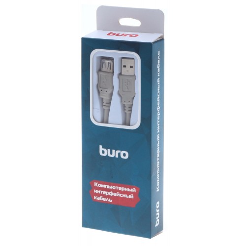 Кабель Buro USB A(m) USB A(f) 3м (BHP RET USB_AF30) серый (блистер)