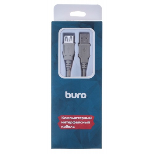 Кабель Buro USB A(m) USB A(f) 3м (BHP RET USB_AF30) серый (блистер)