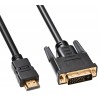 Кабель Buro HDMI (m) DVI-D (m) 5м (HDMI-19M-DVI-D-5M) феррит.кольца черный