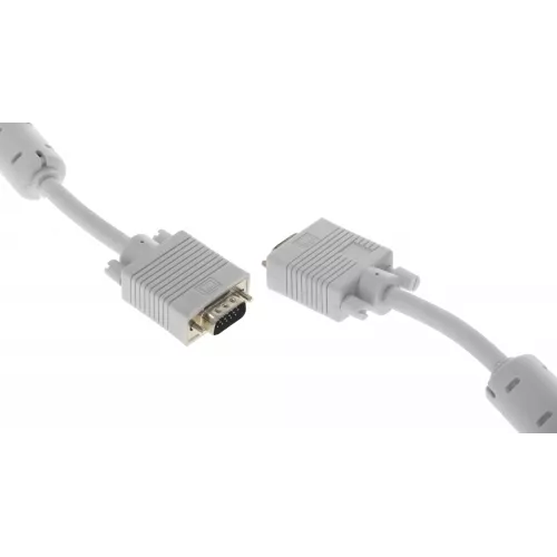 Кабель-удлинитель Buro CAB015S-06 VGA (m) VGA (f) 1.8м феррит.кольца серый