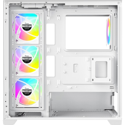 Корпус ПК Ocypus Gamma C72 WH ARGB - Midi-Tower с 4x120mm ARGB и USB 3.0 для ATX, mATX, mITX