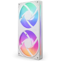 Кулер для корпуса ПК/ Case Cooler NZXT F240 RGB Core (120x120x25mm, 4-pin PWM, RGB, 75.12CFM, 30dBA, 2400RPM, White, Single-Frame RGB Fan Unit)