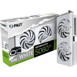Видеокарта Palit PCI-E 5.0 PA-RTX5060Ti WHITE OC NVIDIA GeForce RTX 5060TI 8Gb 128bit GDDR7 2407/28000 HDMIx1 DPx3 HDCP Ret