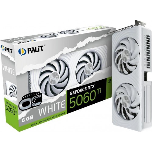 Купить видеокарту Palit PCI-E 5.0 RTX 5060 Ti WHITE OC - 8Gb GDDR7 для мощных игр и графики